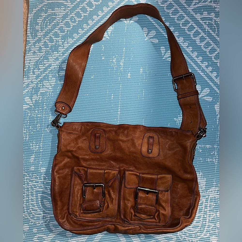Michael Kors Soft Leather Buckle Shoulder Purse